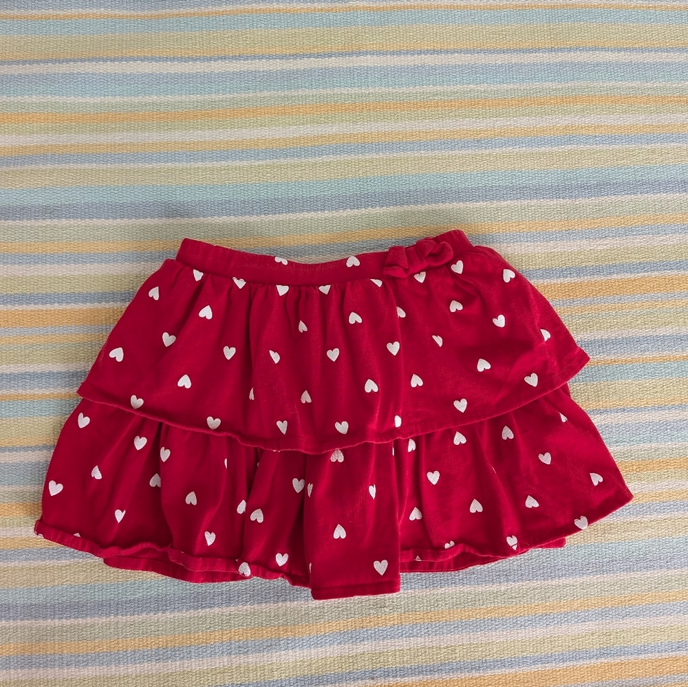 ⭐ Gymboree Red & White Heart Print Skort Size 5T